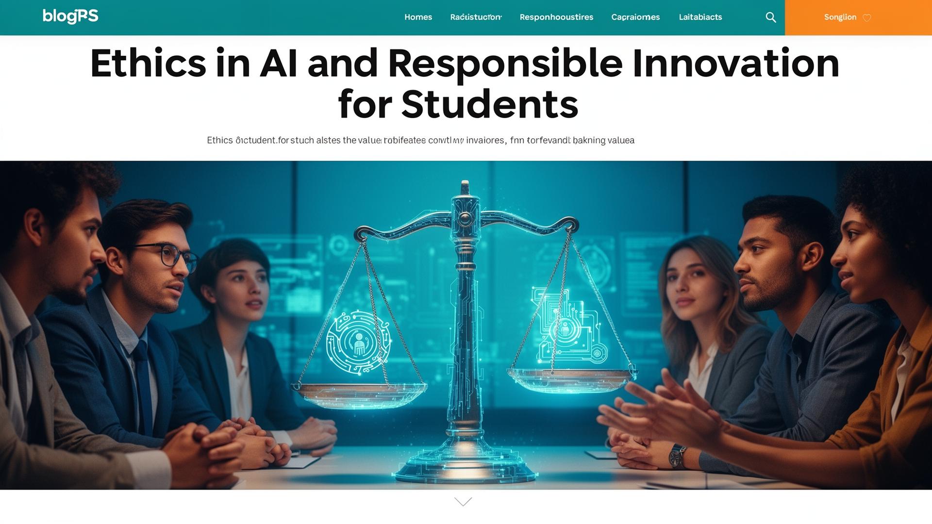 AI and responsible innovation for students concept